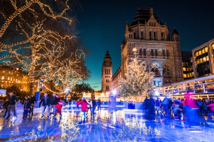 London's Natural History Museum ice rink 