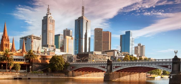 A skyline of Melbourne, Australia