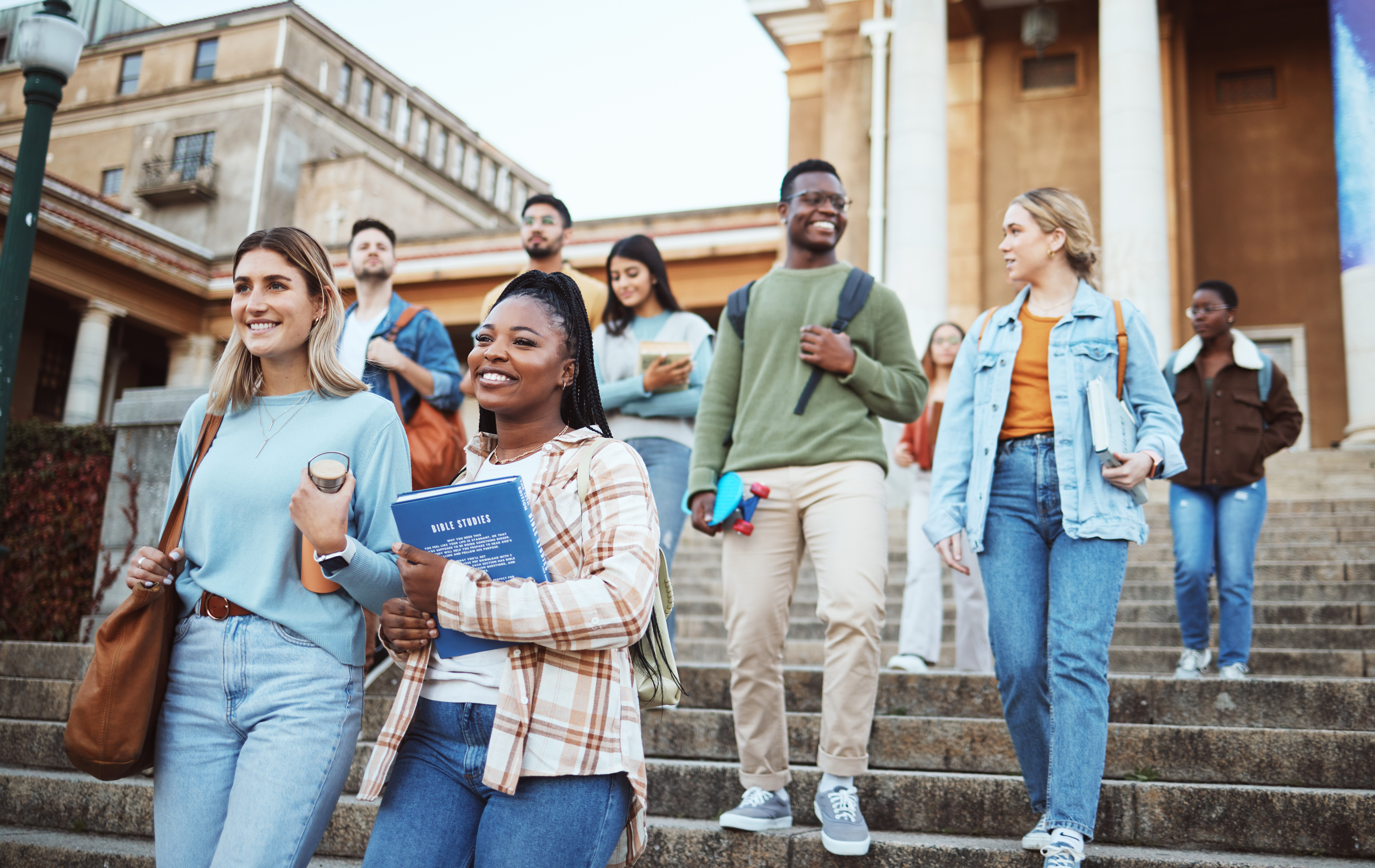 Students on campus