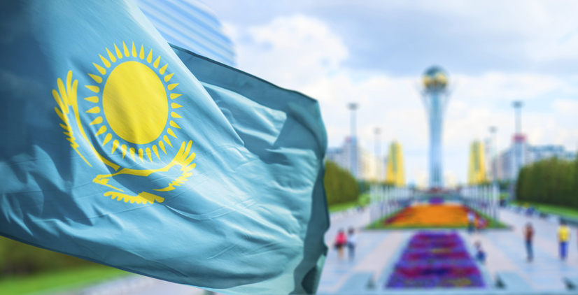 Kazakhstan flag in Shymkent
