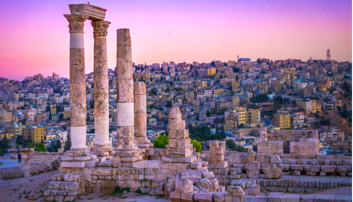 Historical Roman ruins in Amman, Jordan