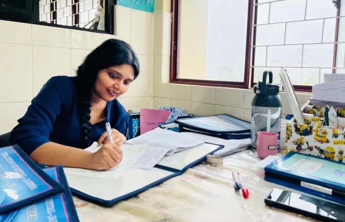 A med school student during her clinical training in Sri Lanka